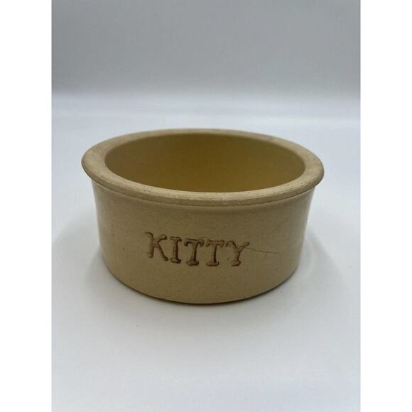 Bowl Other - Heavy Duty Stoneware Kitty Cat Dish Bowl StoneWare
